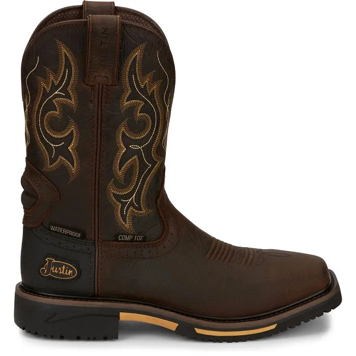 Justin Mens Hybred Waterproof Composition Toe Workboots Style SE4625