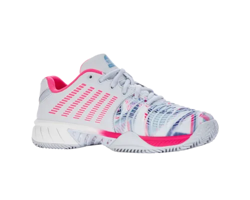 K-Swiss Women's Express Light 3 Hb Padel Arctic Ice White Neon Pink Shoes