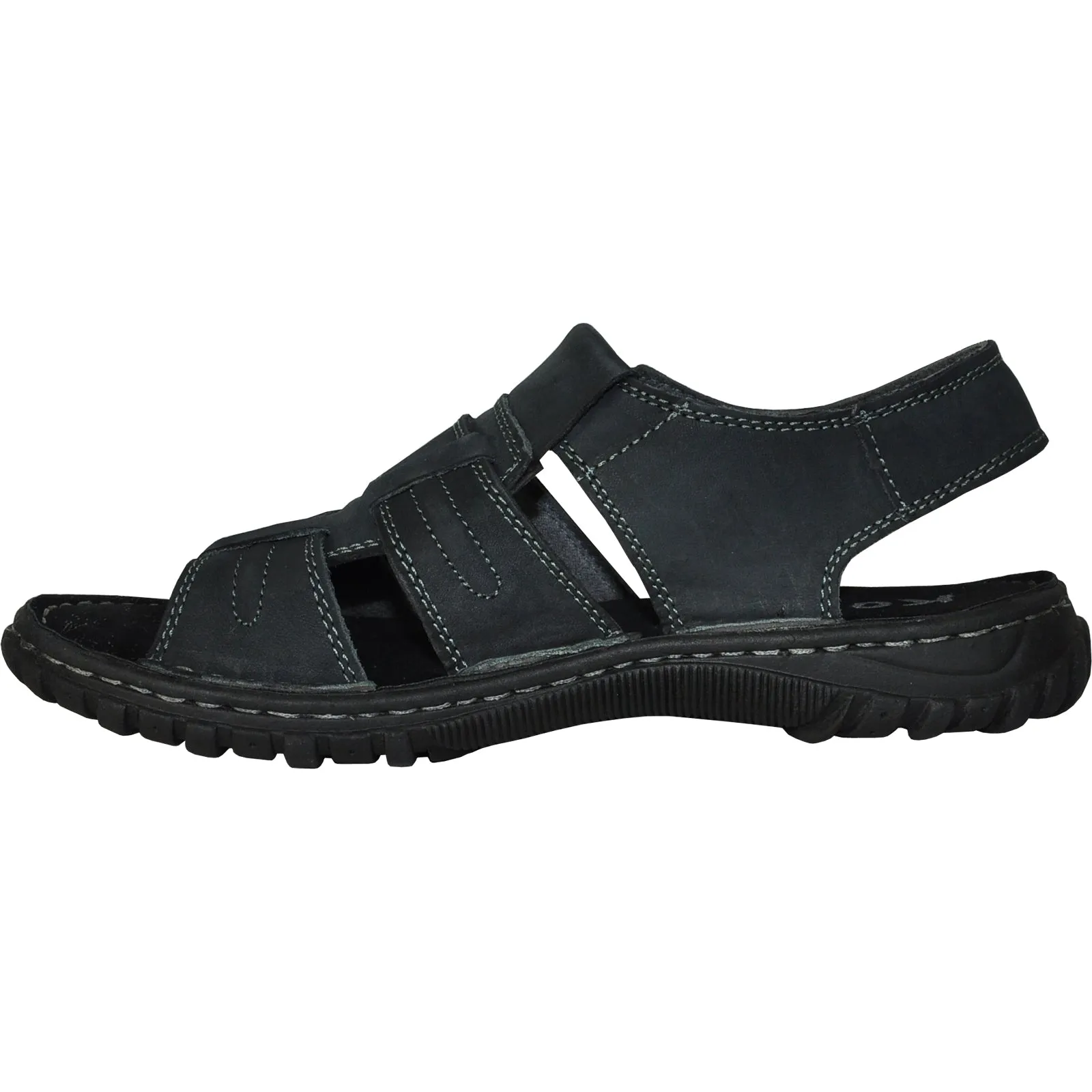 KOZI Men Leather Sandal NEW DIEGO-06 Black