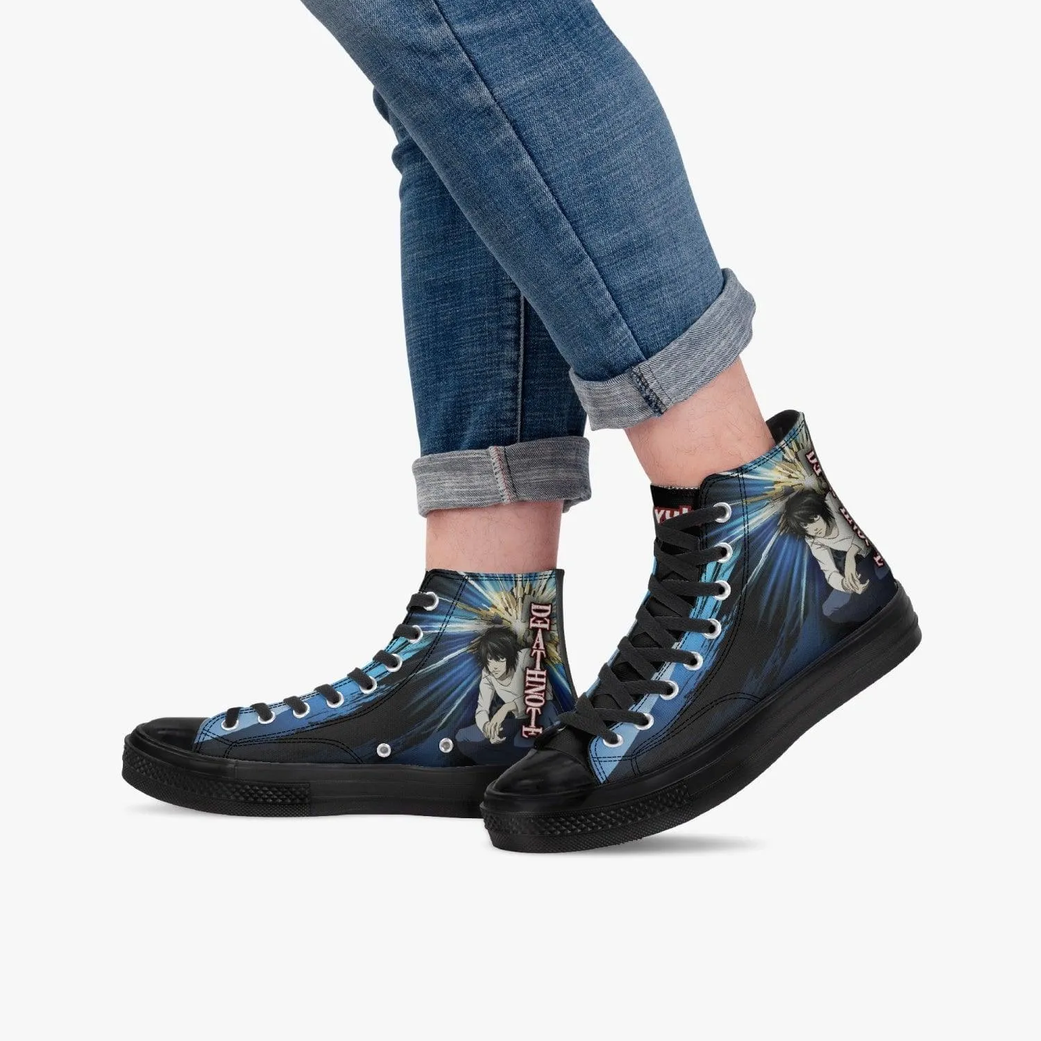 'L' Death Note A-Star High Anime Shoes