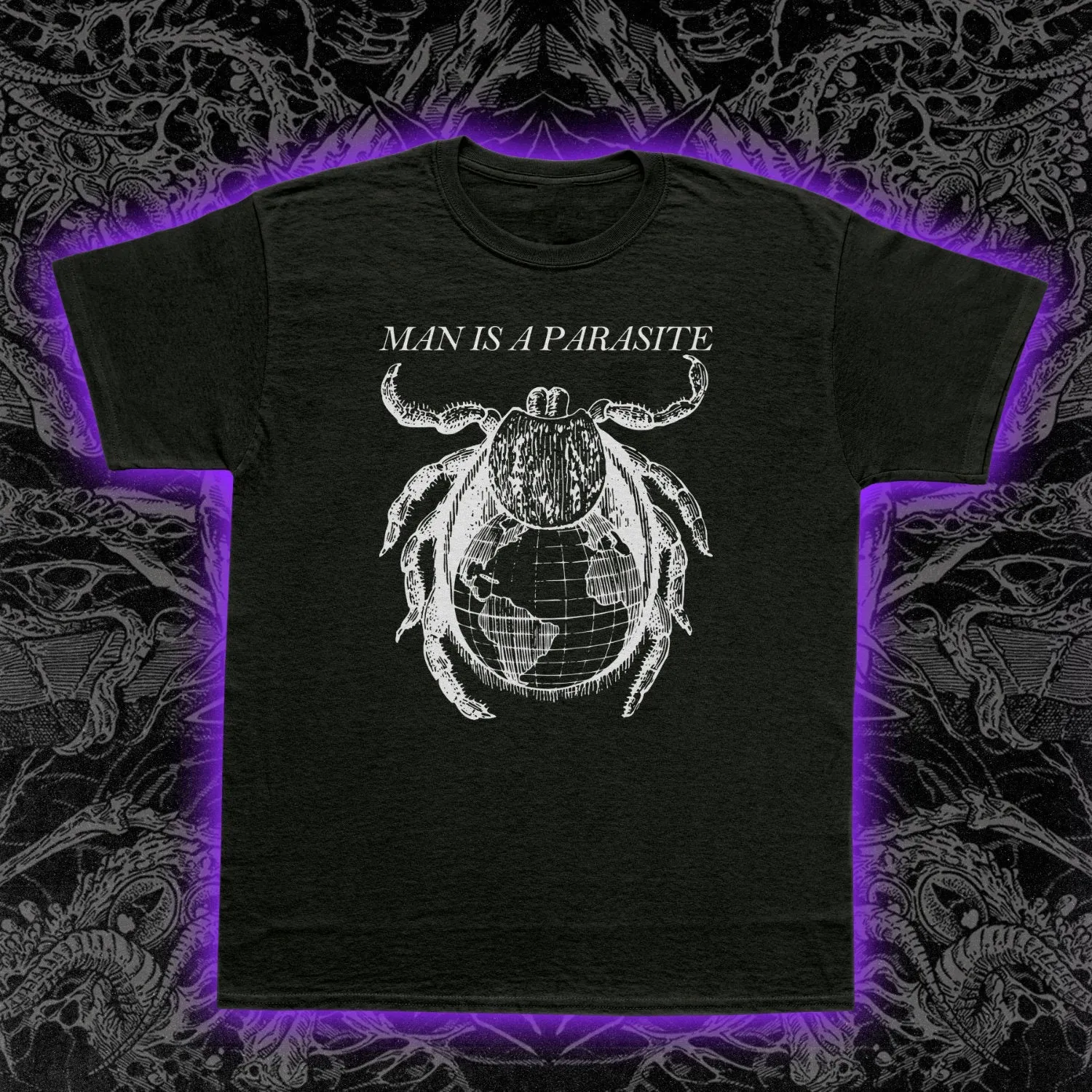 Man Is A Parasite Slim Fit Tee