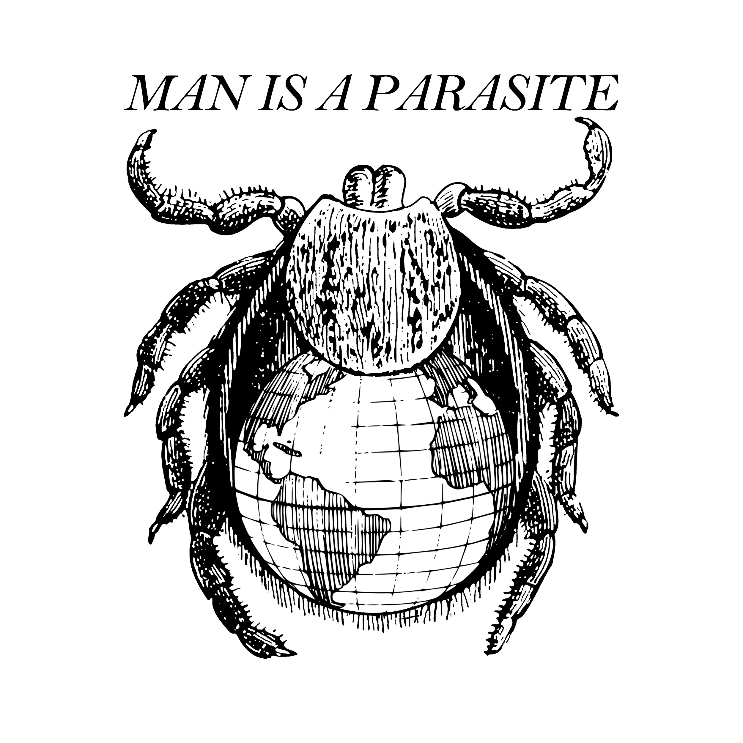 Man Is A Parasite Slim Fit Tee