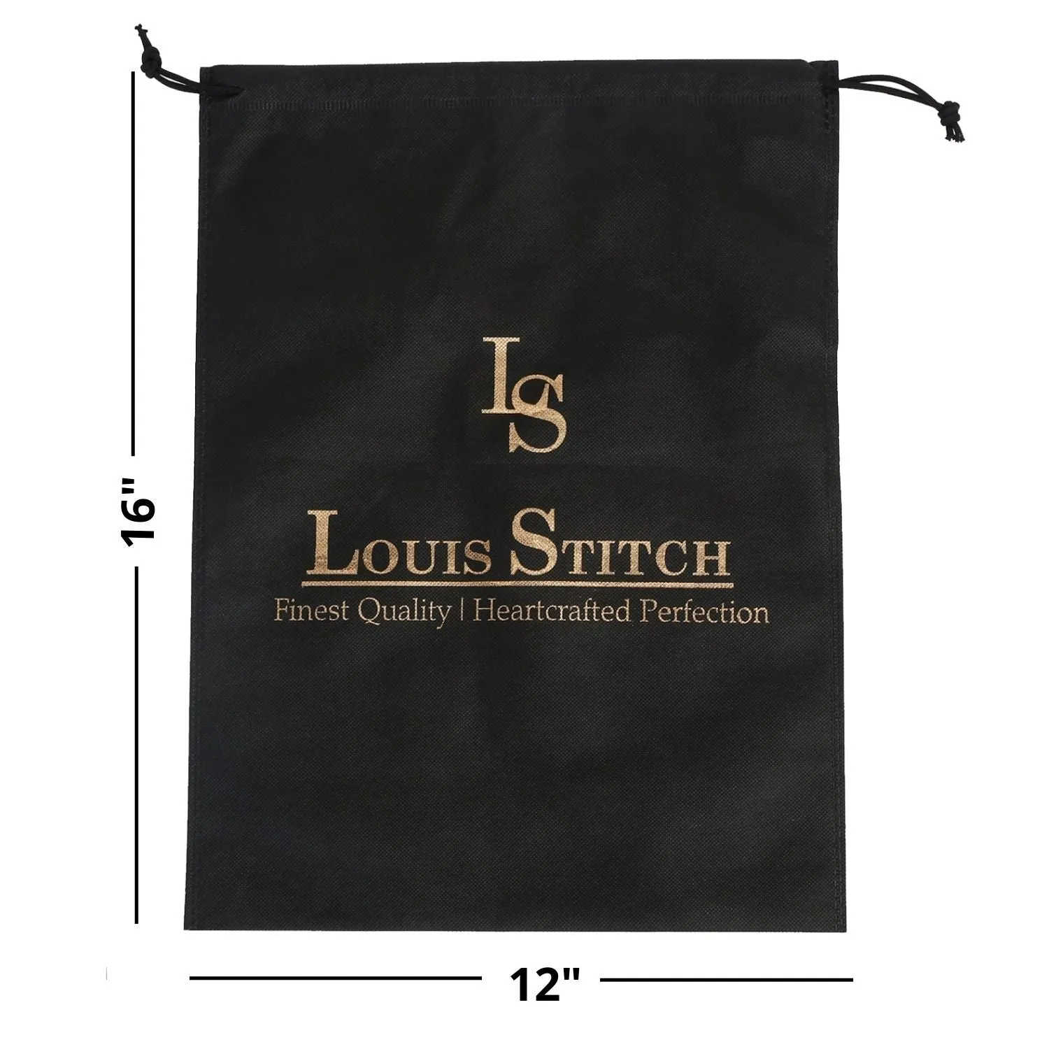 Non Woven Shoe Bag Pack Of  6 Black Plain