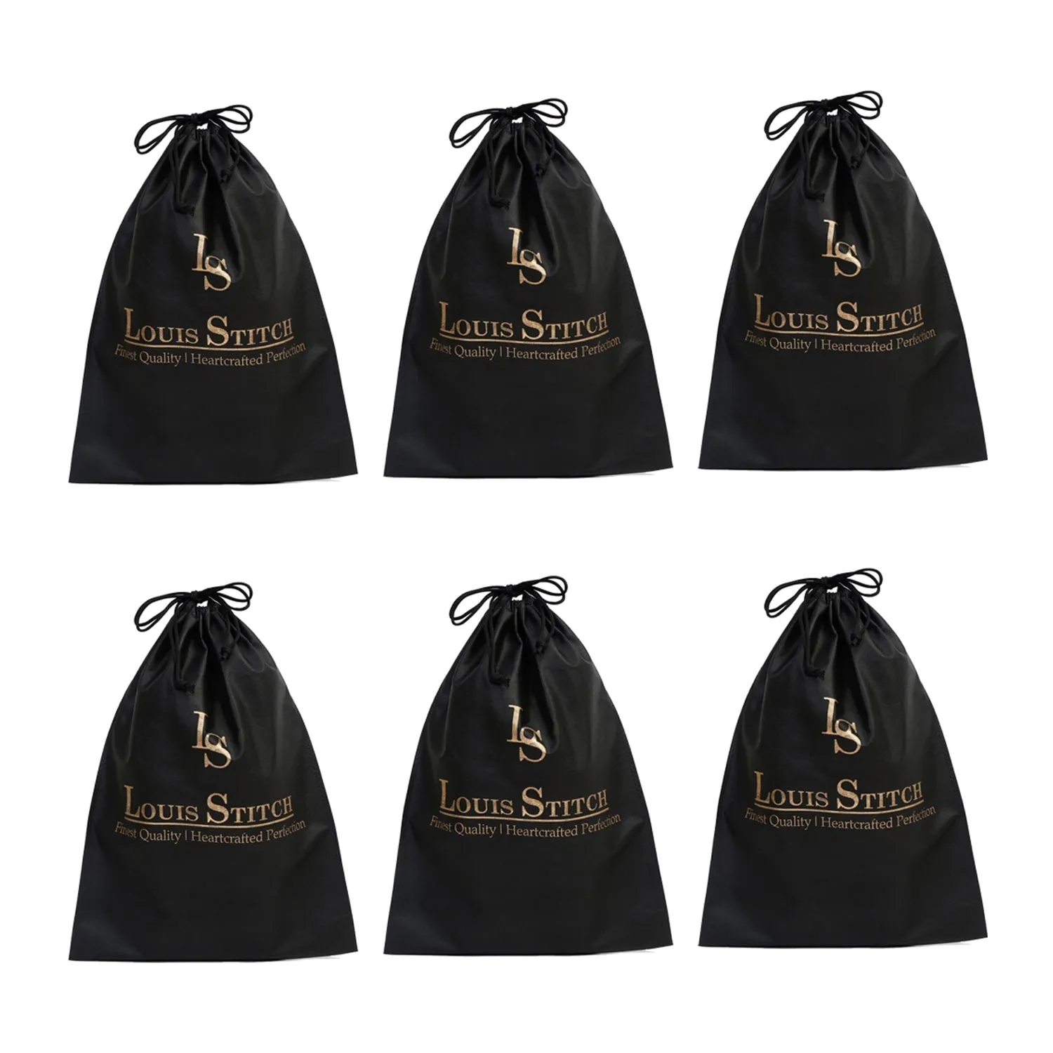 Non Woven Shoe Bag Pack Of  6 Black Plain