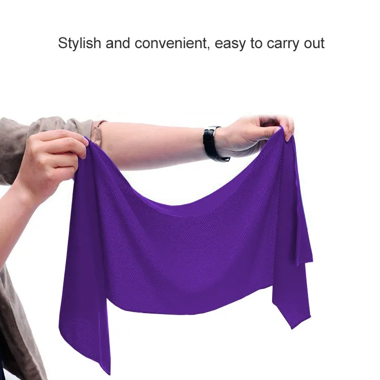 Outdoor Sports Portable Cold Feeling Prevent Heatstroke Ice Towel, Size: 30*80cm(Purple)