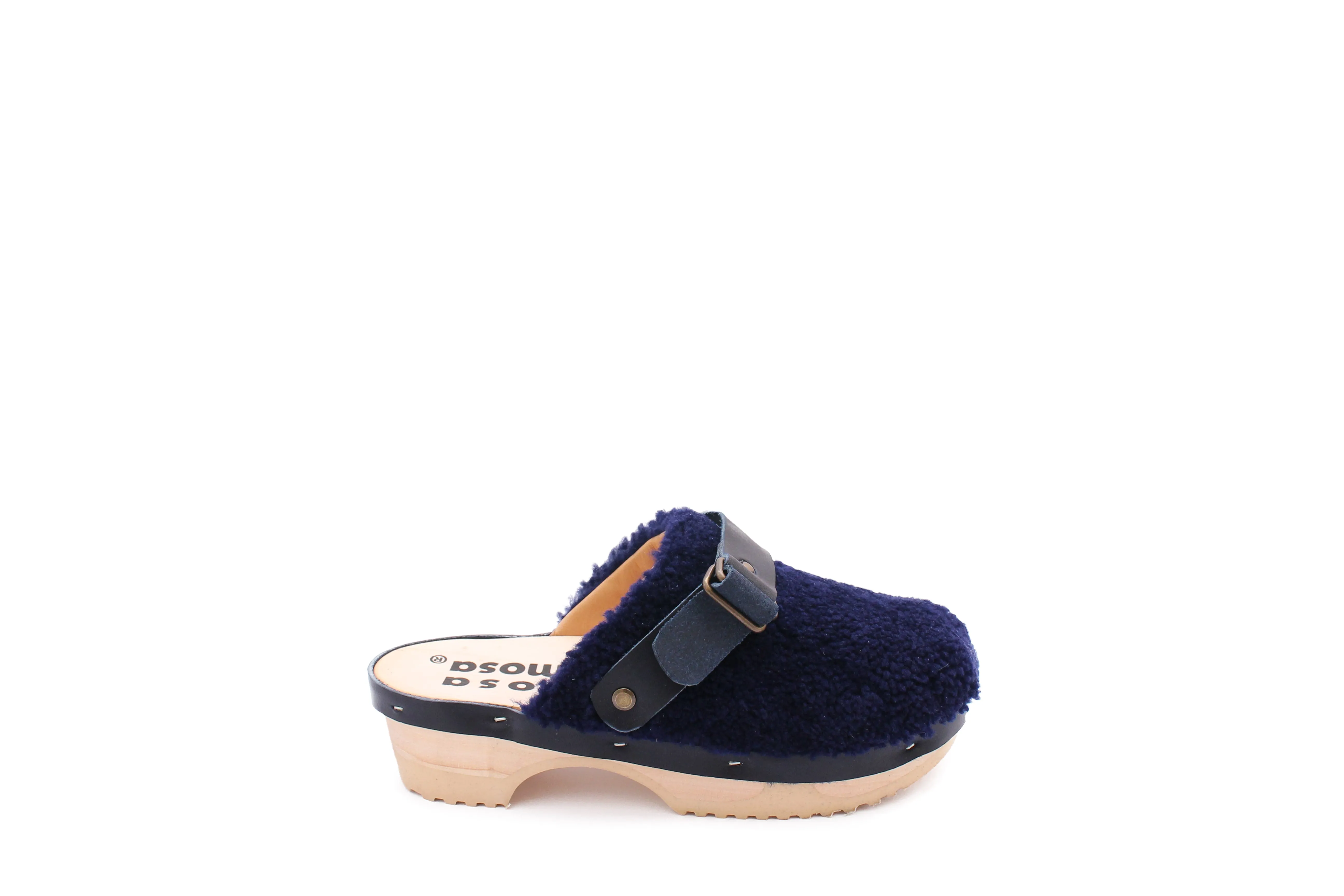 PANTOFFLE CURLY STRAP NAVY