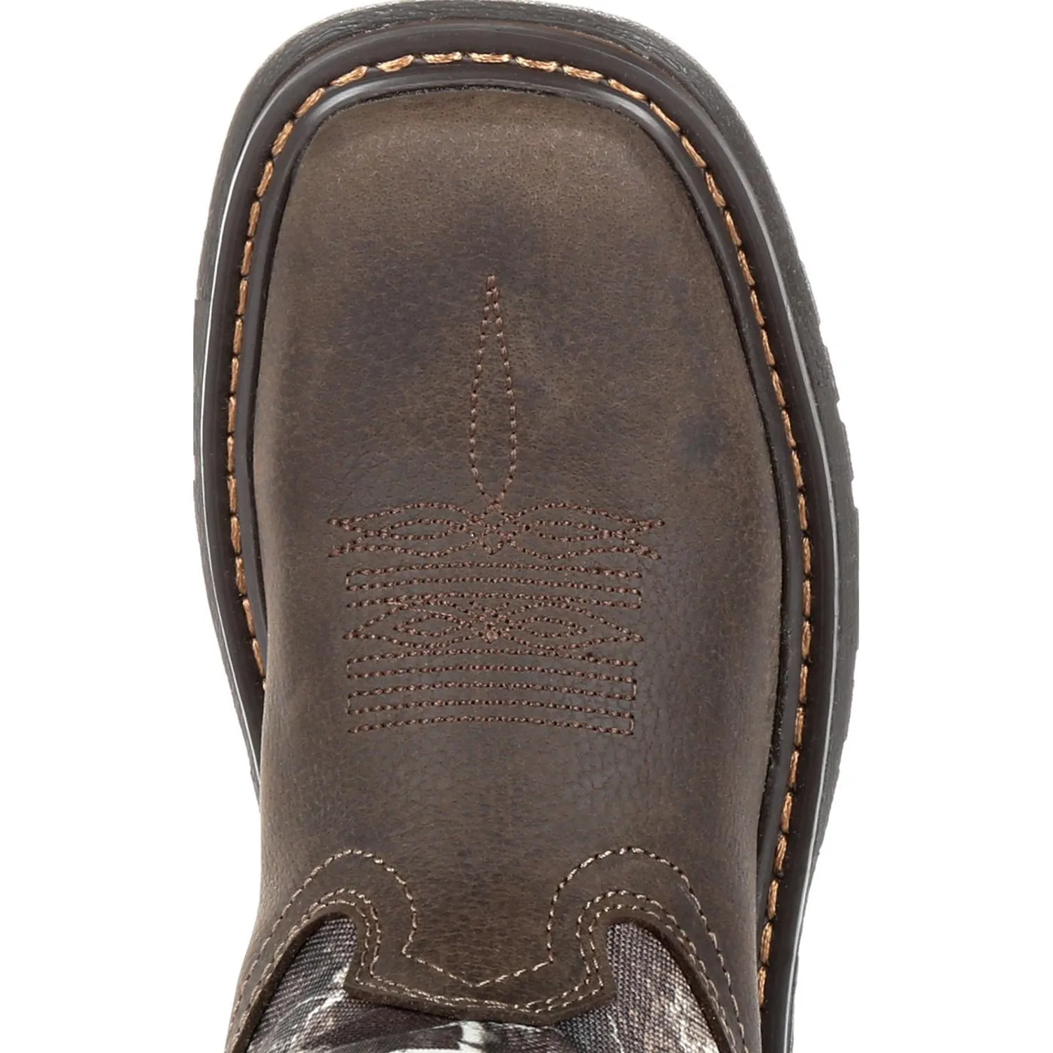 Rocky Youth Boys Brown Realtree Leather Ride FLX WP Cowboy Boots