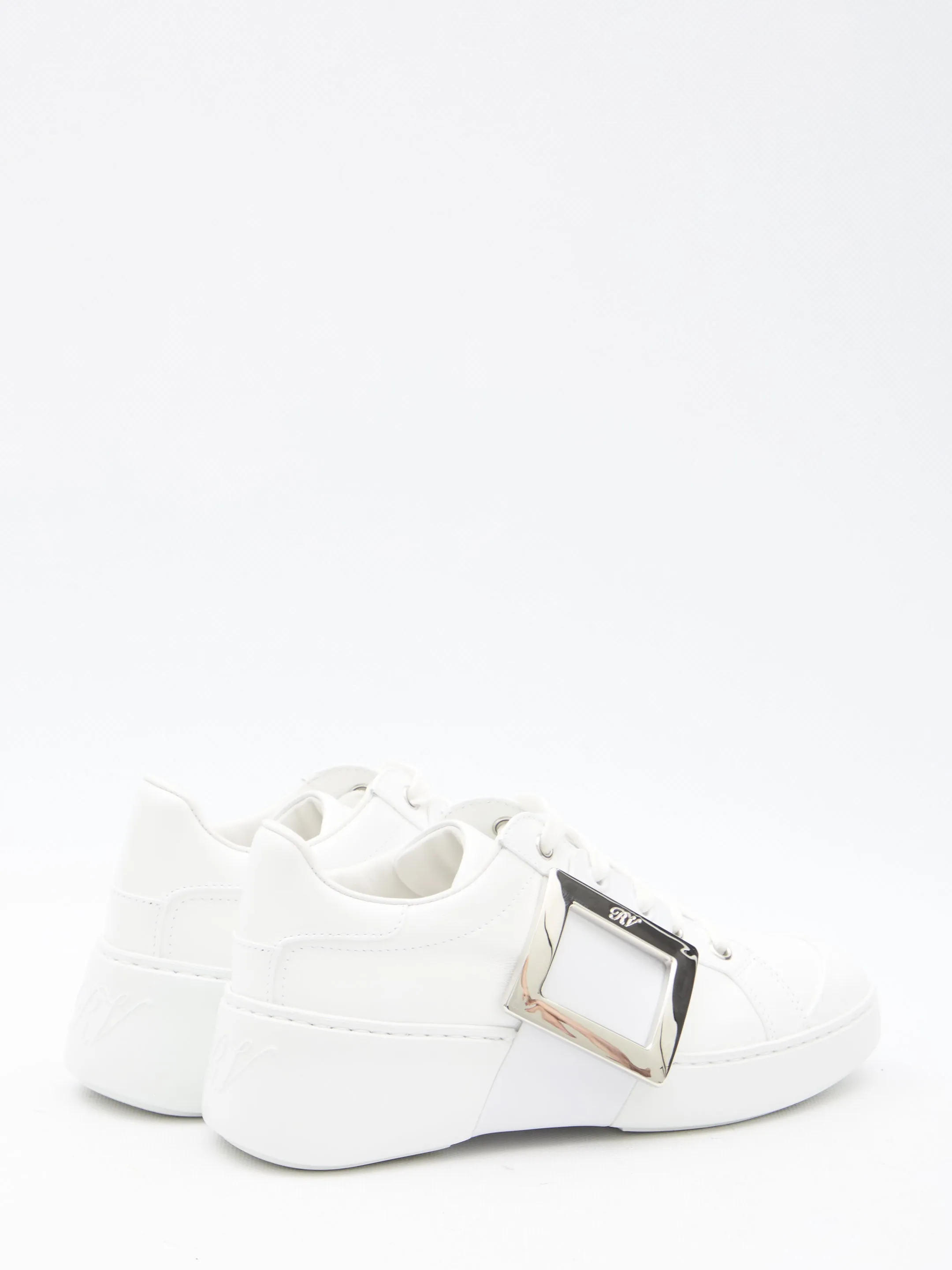 Roger Vivier Leather Viv Skate Sneakers