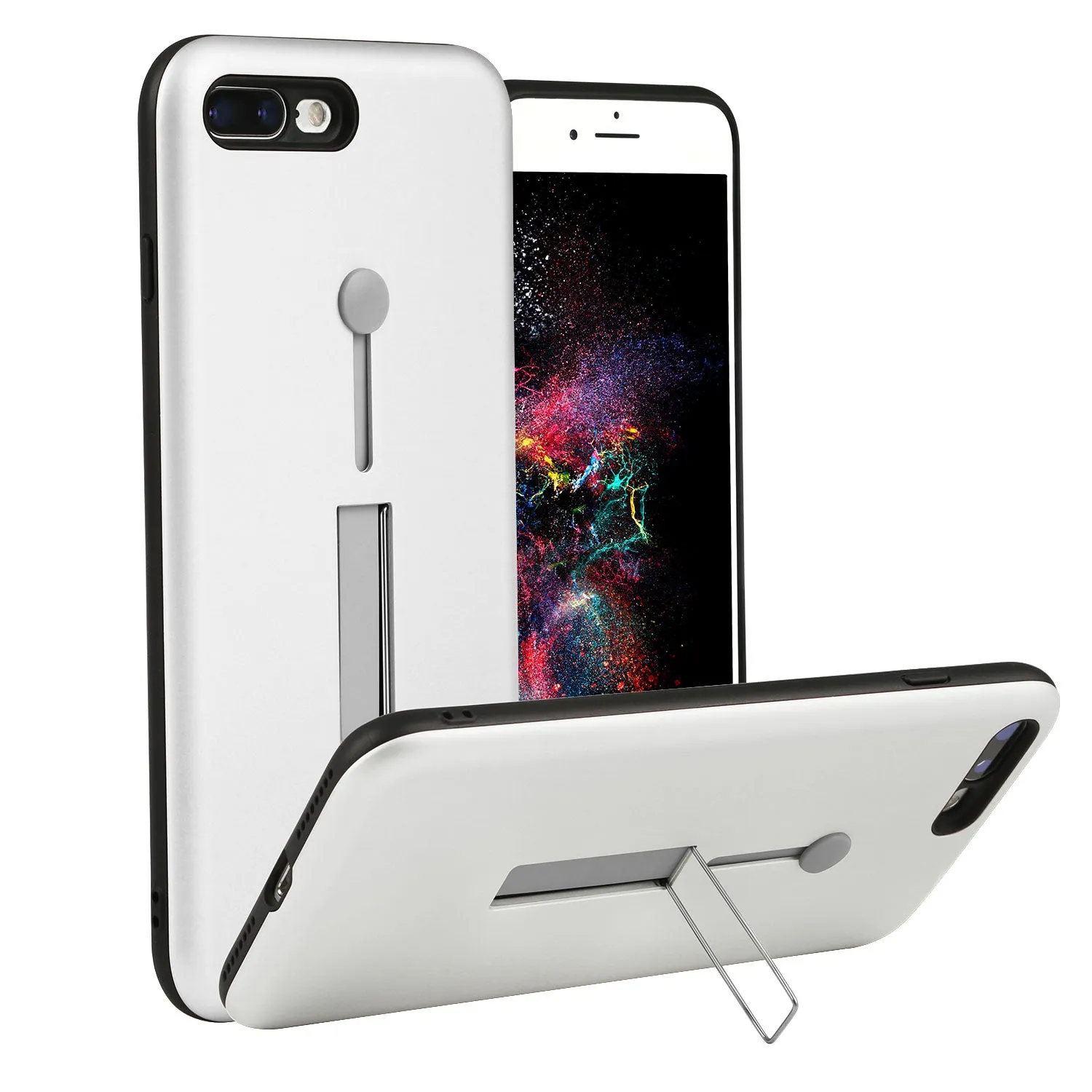 Rugged Slim Snap-on iPhone 8 Plus Case with Stand