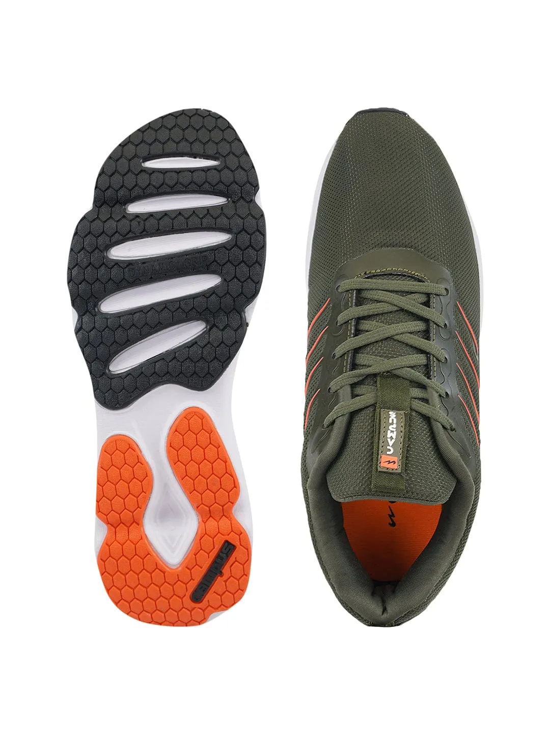 RUMBLE Green Men's Running Shoes
