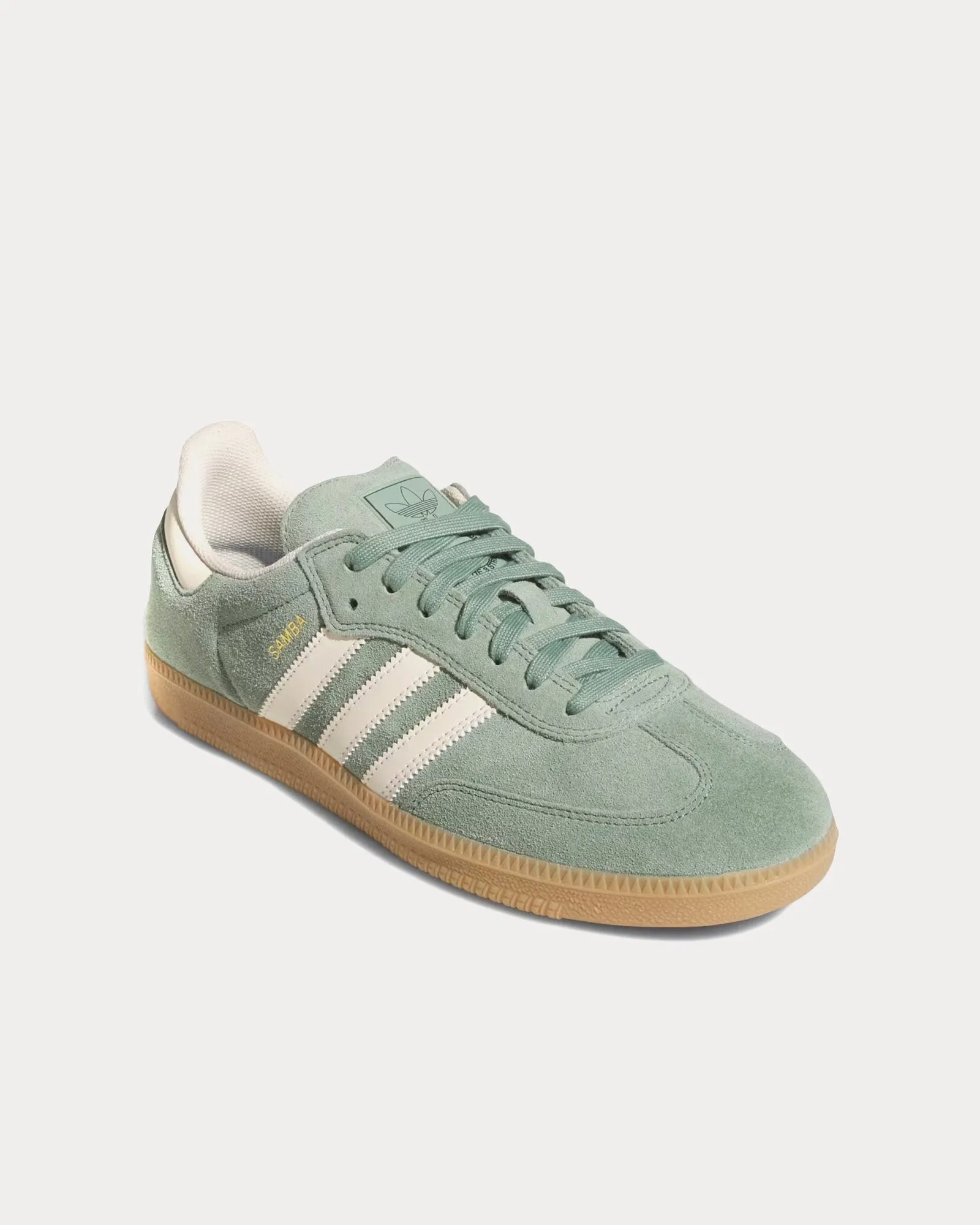 Samba Silver Green / Wonder White / Gold Metallic Low Top Sneakers