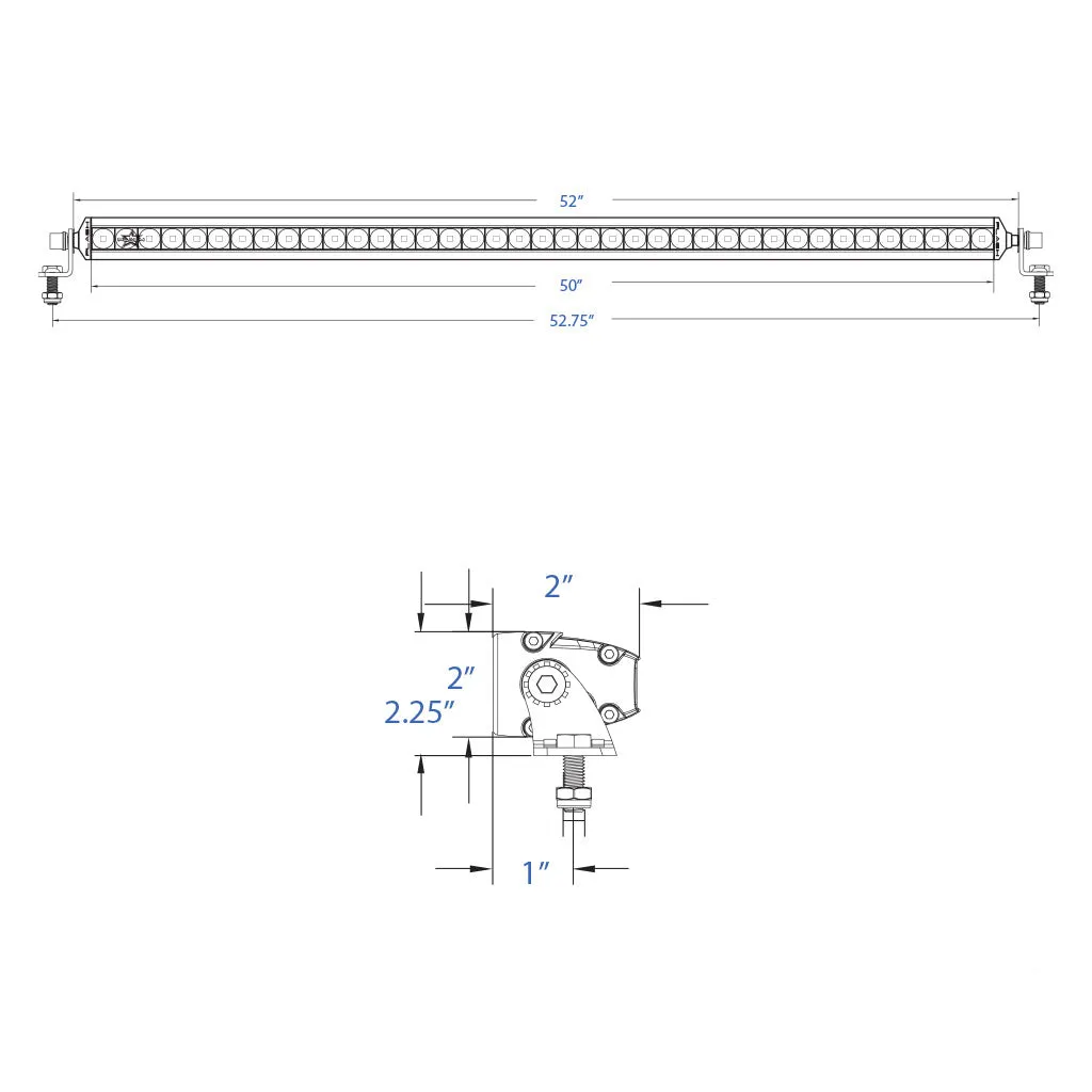 Single Row LED Light Bar - 50"