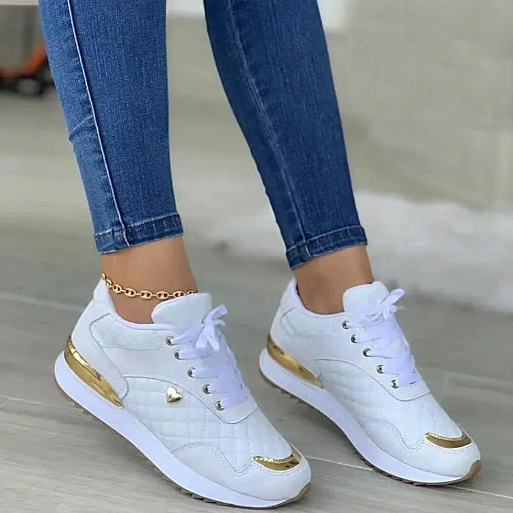 Sneakers Mesh Lace Up Fashion Women Flats Outdoor Comfortable Breathable