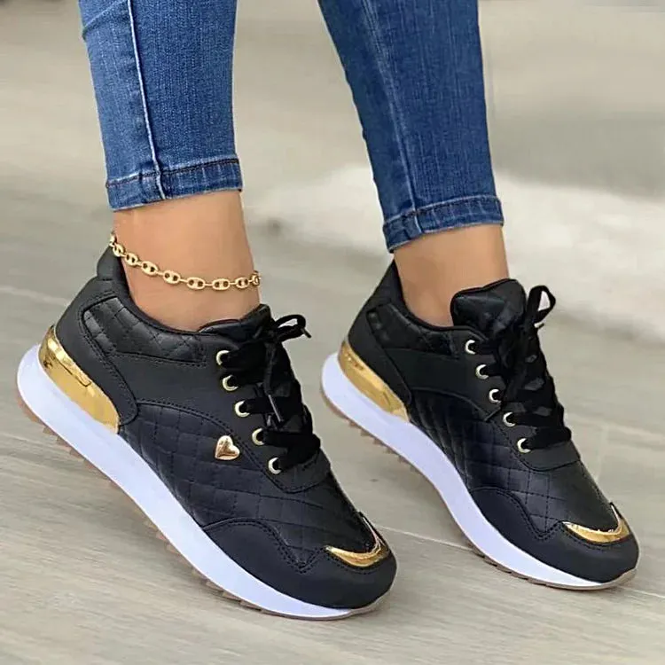 Sneakers Mesh Lace Up Fashion Women Flats Outdoor Comfortable Breathable