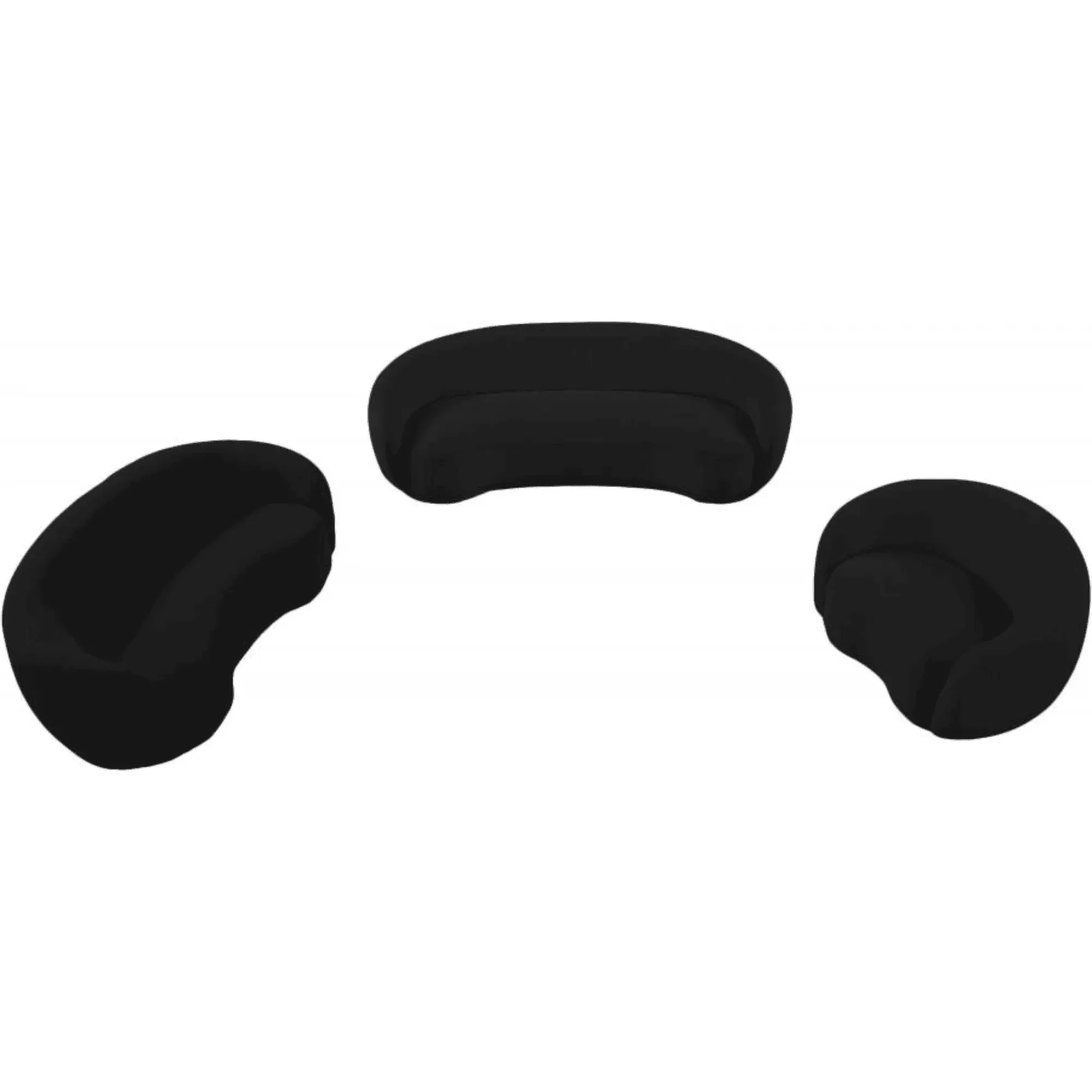 Snug Rounded Back Rich Black Modern Boucle Sofa