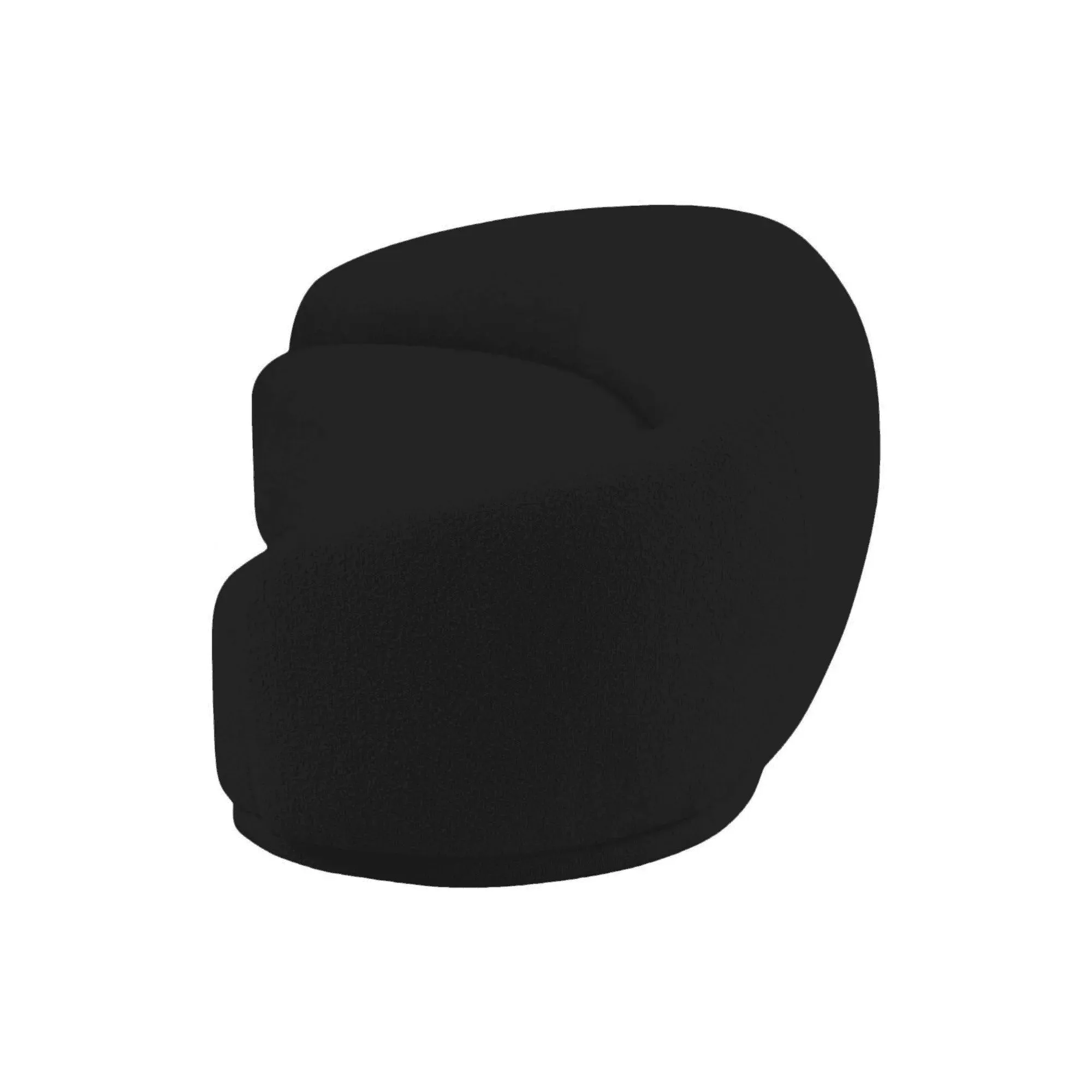 Snug Rounded Back Rich Black Modern Boucle Sofa