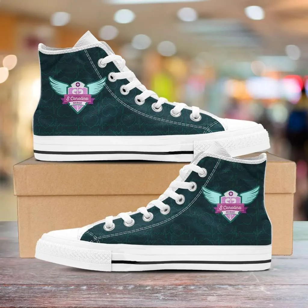 South Carolina Nurse Canvas High Top Shoes