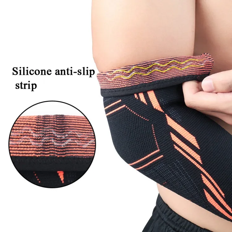 Sports Elbow Pads Breathable Pressurized Arm Guards Basketball Tennis Badminton Elbow Protectors, Size:  XL (Black Gray)