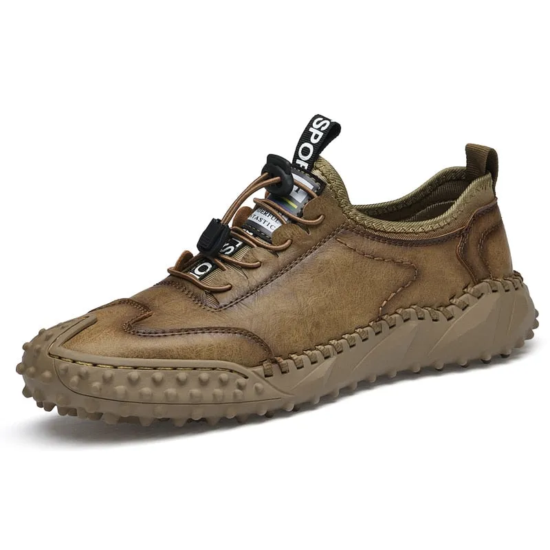 Summer Men's Shoes Leather Sneakers Men's Mesh Breathable Sneakers Original Men's Moccasins Loafers Sneakers Brand Boat Shoes