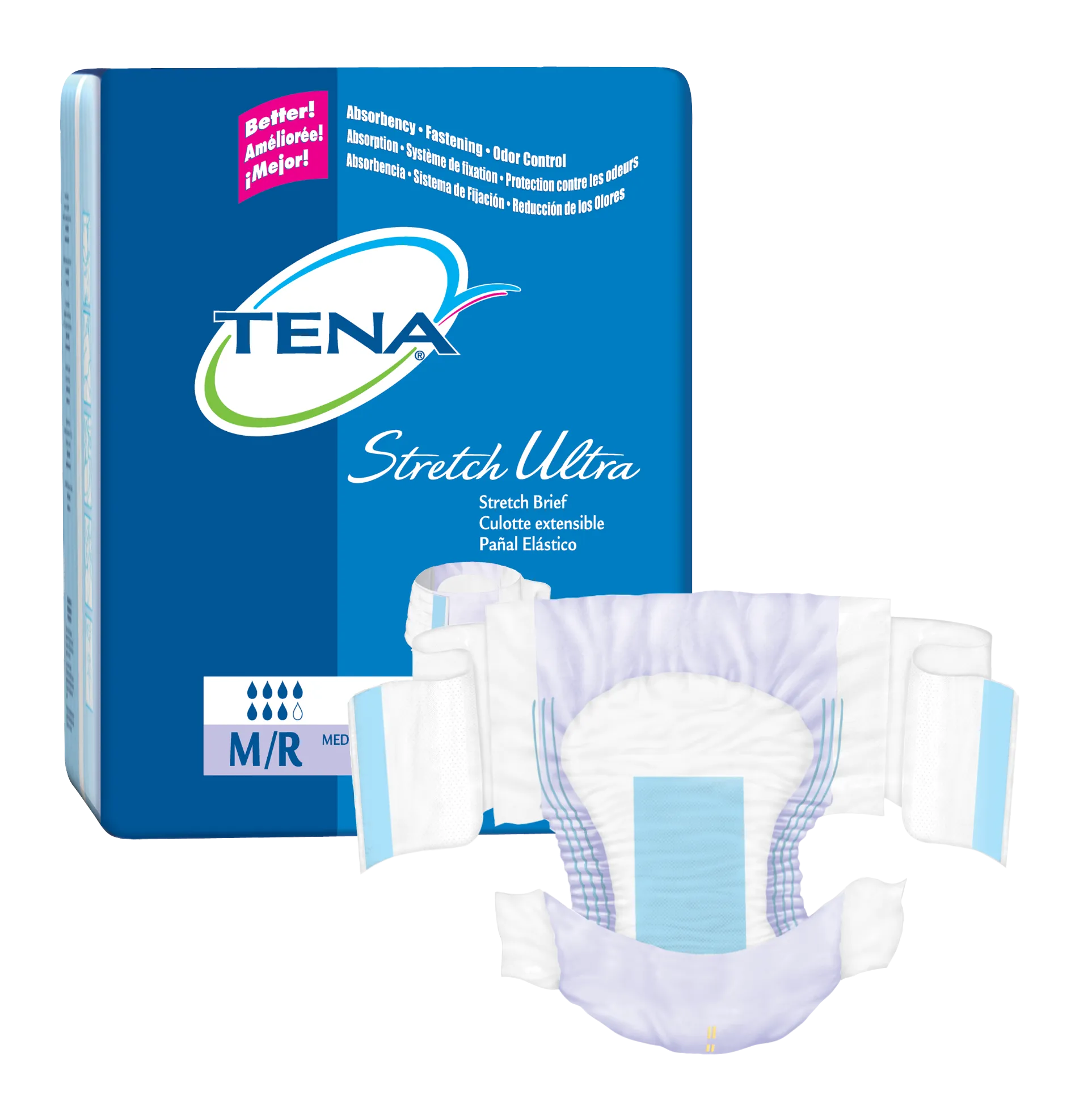 Tena 61390 Stretch Bariatric Brief, Xx-Large (163-178cm or 64"-70") White