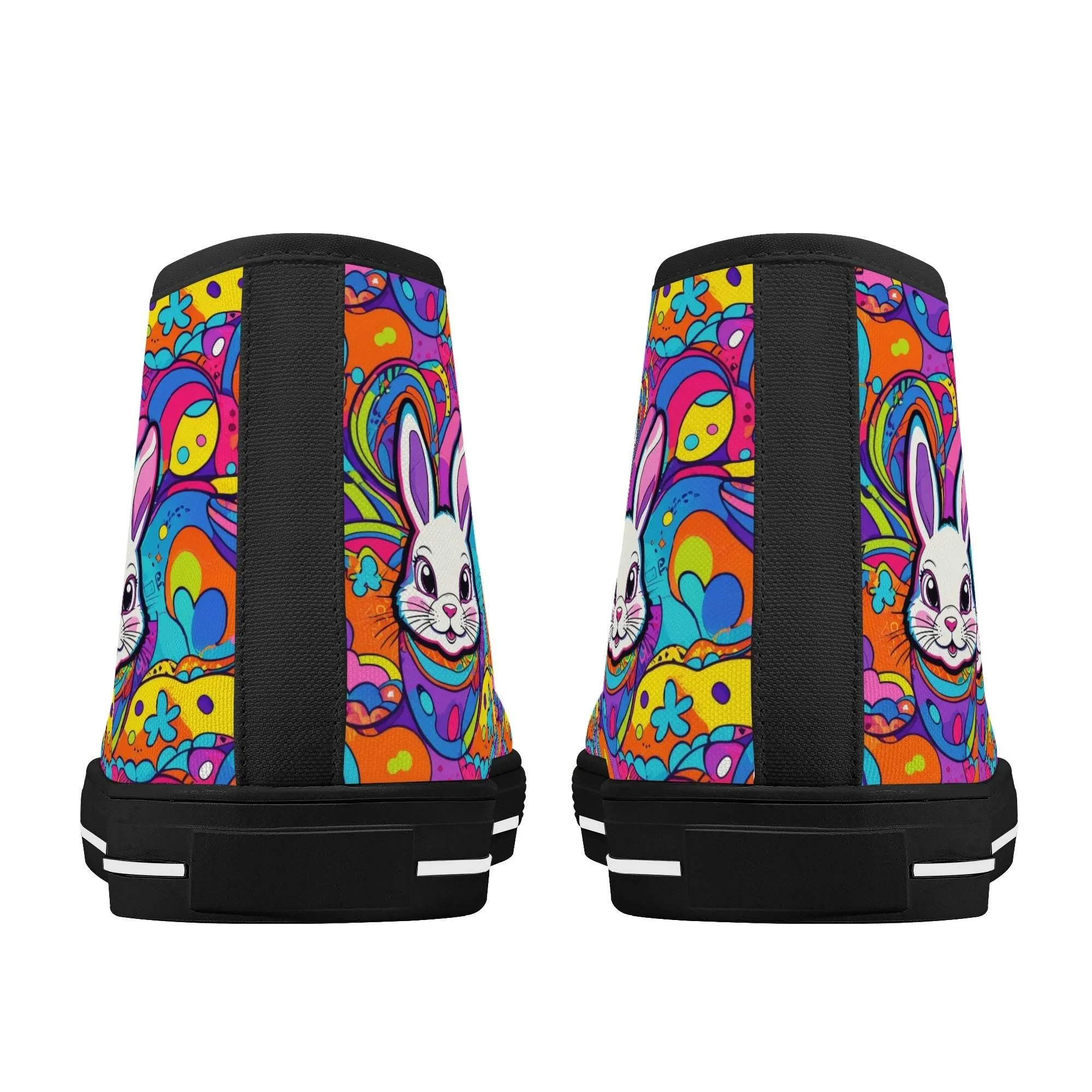 Trippy Bunny Womens High Top Canvas Shoes