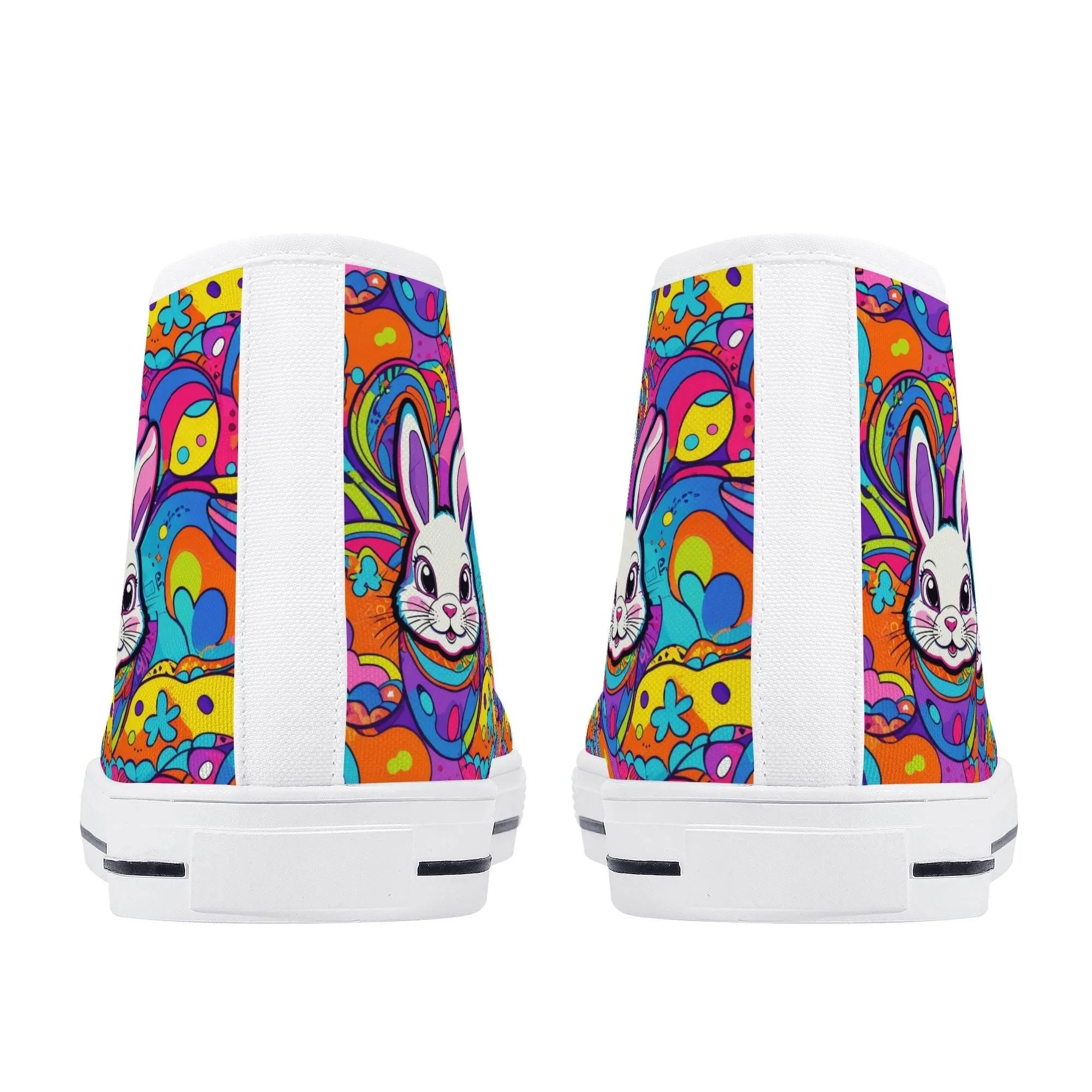 Trippy Bunny Womens High Top Canvas Shoes