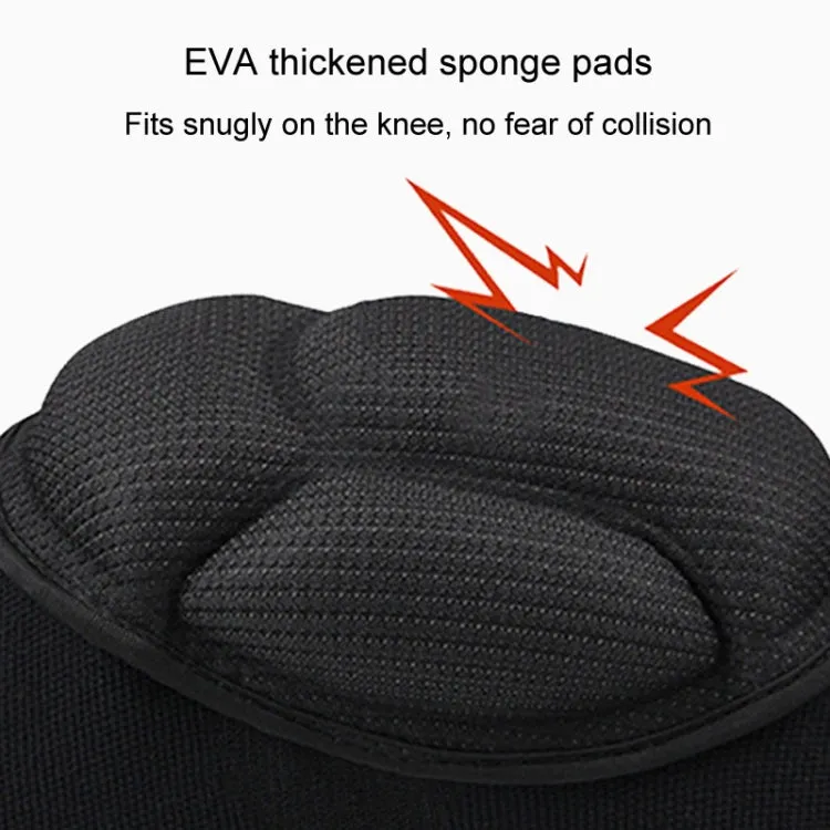 Turtle Shell Sponge Knee Pads Knitted Elbow Pads Thickened Anti-fall Yoga Roller Skating Cycling Protector, Size: L(Black)