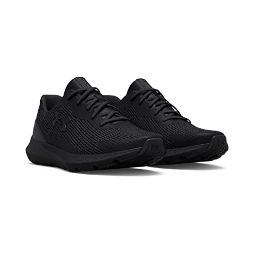 Under Armour Men's Surge 3, Black/Black, 9.5 Medium US