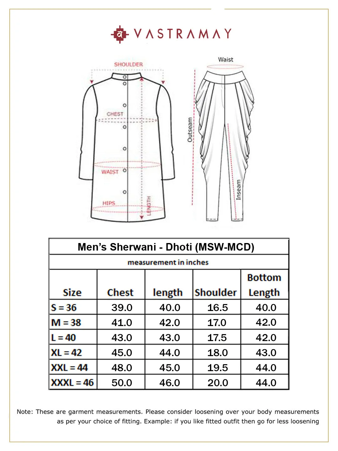 Vastramay Men's Multicolor Cotton Blend Sherwani