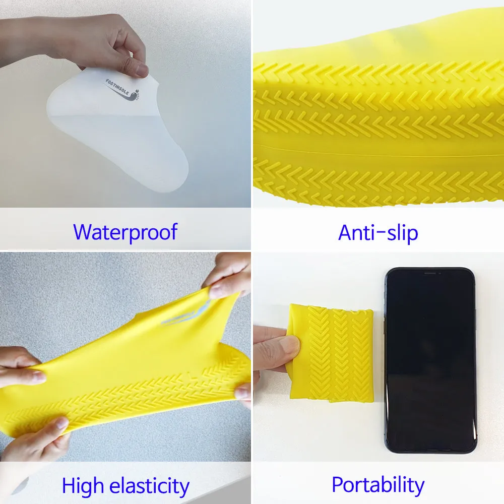 Waterproof Silicone Rubber Shoe Covers for Rain - 1 Pair