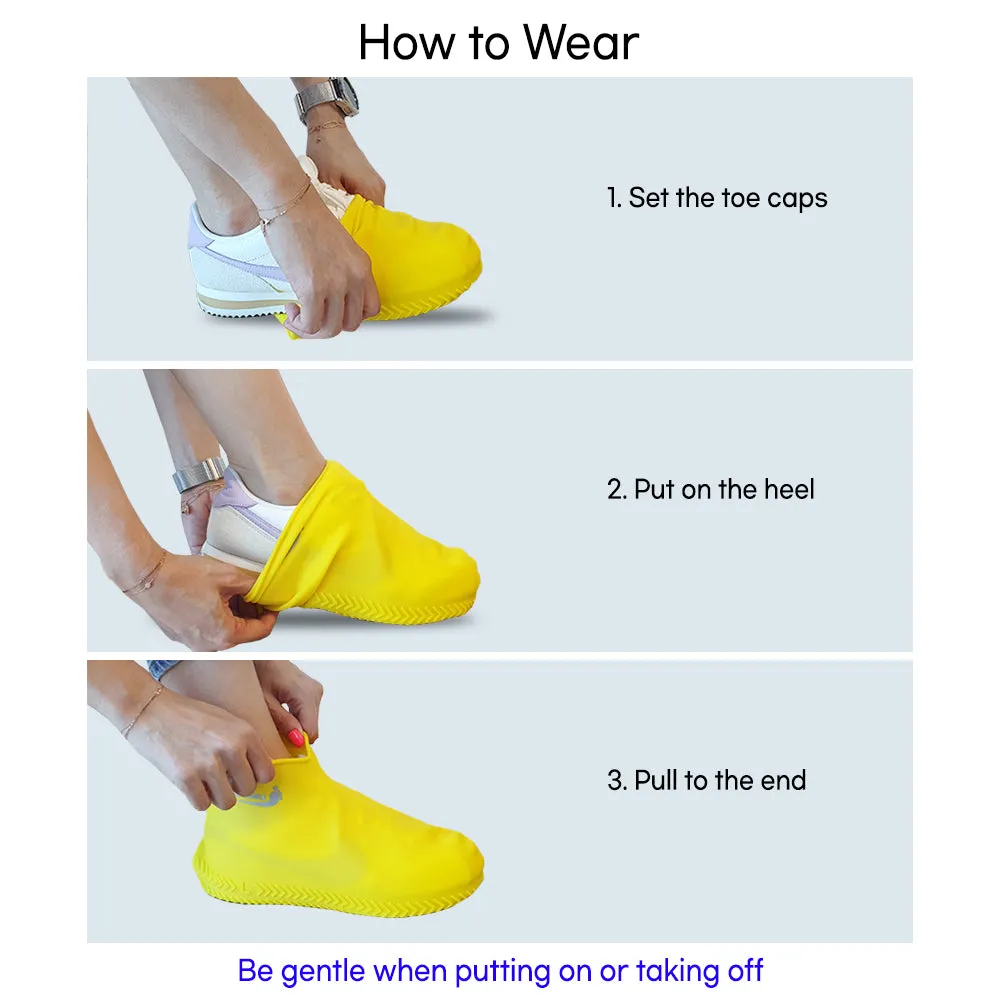 Waterproof Silicone Rubber Shoe Covers for Rain - 1 Pair