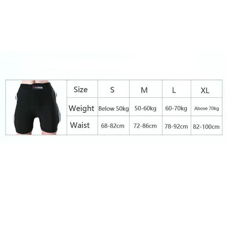 WEISOK Ski Pads Adult Roller Skating Hip Protector Protective Gear, Size: M (50-60kg)